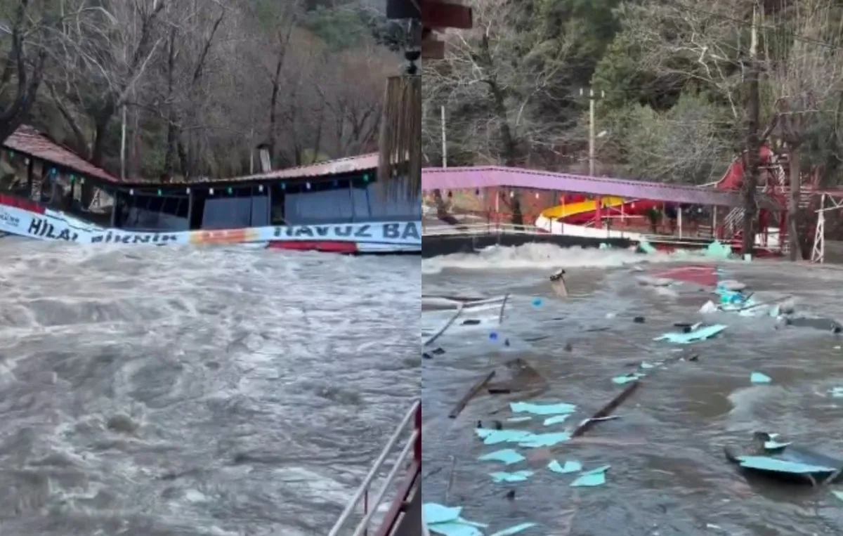 Τουρκία: Εστιατόριο παρασύρθηκε από τα ορμητικά νερά...