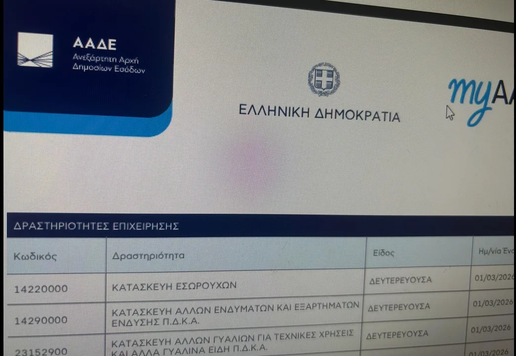 Ανω-κάτω η αγορά με τους νέους ΚΑΔ και στην Αχαΐα - Αυτόματη αντιστοίχιση με λάθη στα μητρώα της ΑΑΔΕ